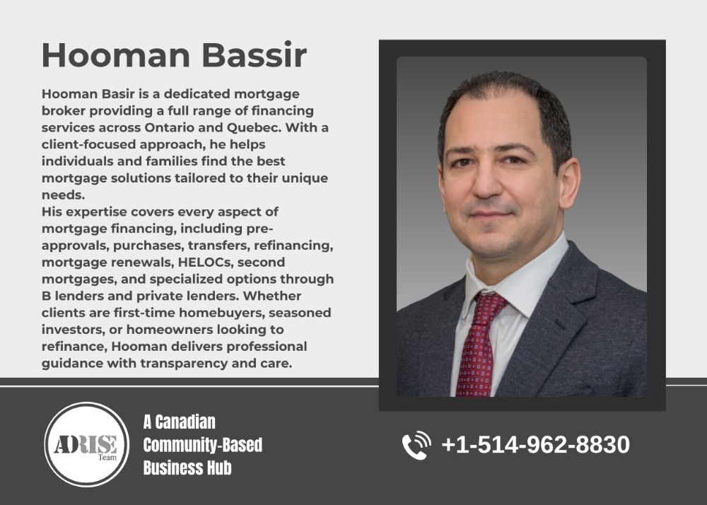 Hooman Bassir MORTGAGE BROKERS & AGENTS Montreal