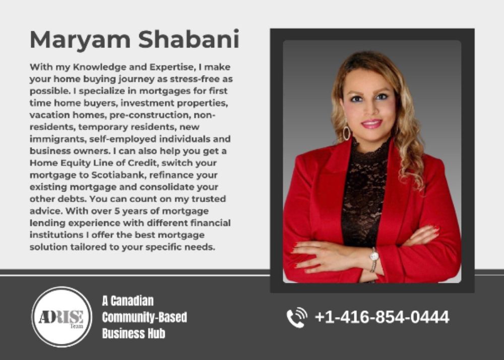 Maryam Shabani MORTGAGE BROKERS & AGENTS Toronto (GTA)