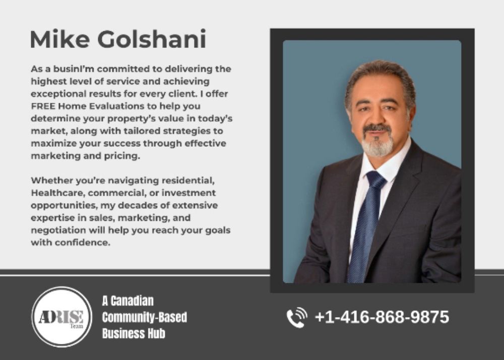 Mike (Arash) Golshani REAL ESTATE BROKERS & AGENTS Toronto (GTA)