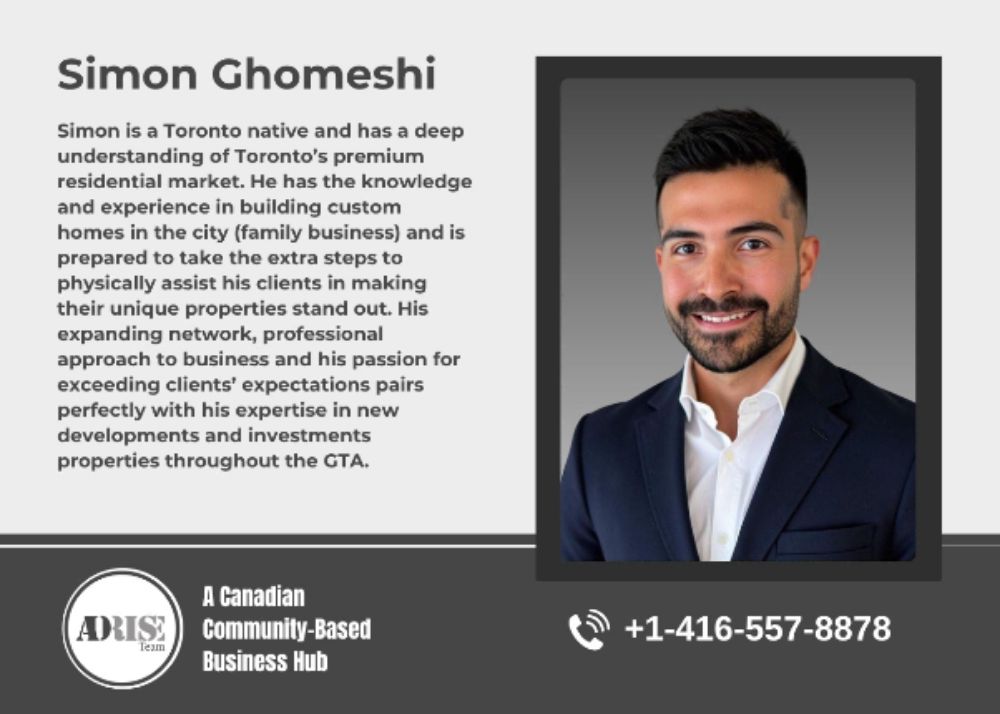    Simon Ghomeshi Toronto Realtor  REAL ESTATE BROKERS & AGENTS Toronto (GTA)