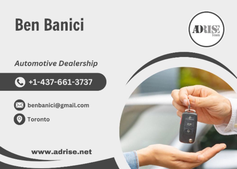 Ben Banici BUY & SELL- LEASE & FINANCE- LEASE TRANSFER-LOAN & FINANCE Toronto (GTA)