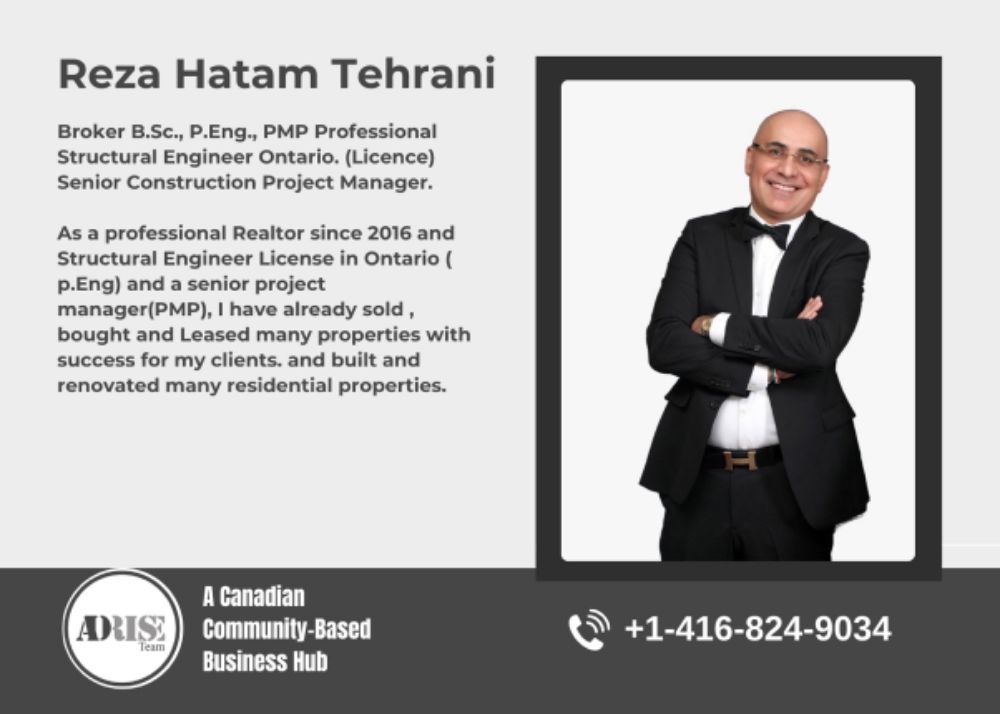 Reza Hatam Tehrani REAL ESTATE BROKERS & AGENTS Toronto (GTA)