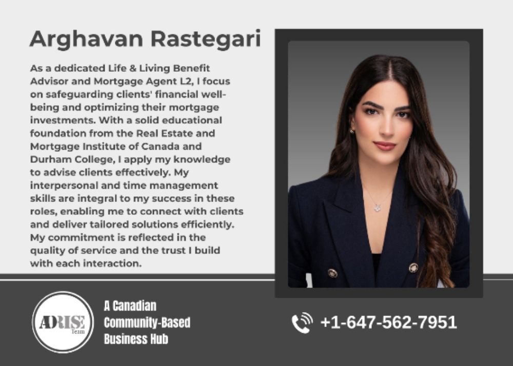 Arghavan Rastegari INSURANCE & INVESTMENT SERVICES Toronto (GTA)
