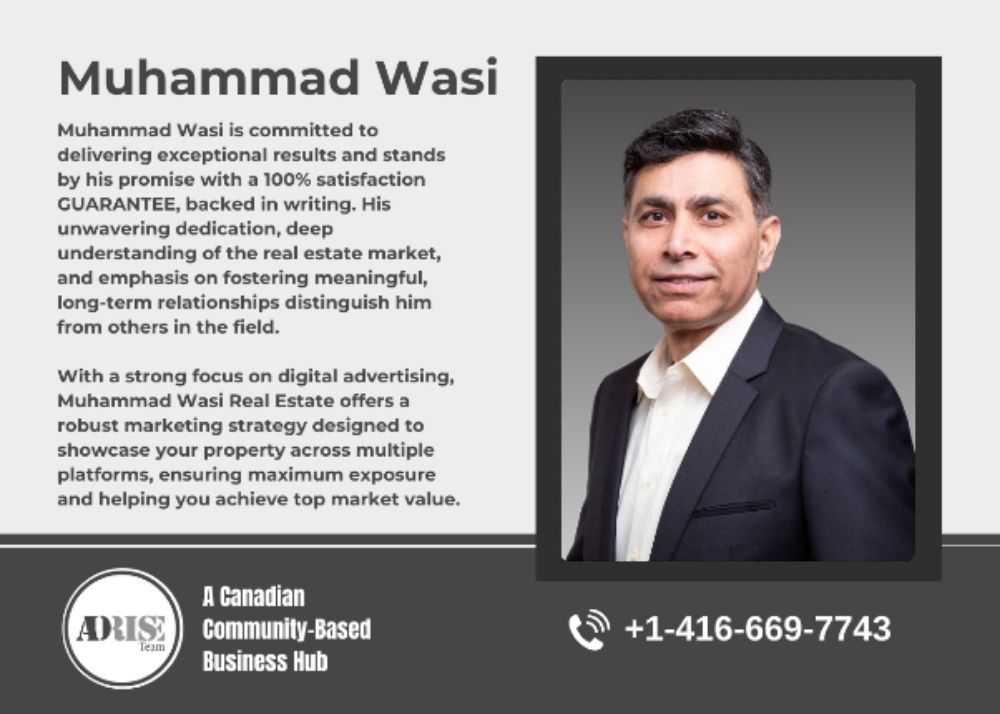 Muhammad Wasi REAL ESTATE BROKERS & AGENTS Toronto (GTA)