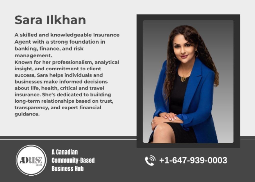 Sara Ilkhan INSURANCE & INVESTMENT SERVICES Toronto (GTA)