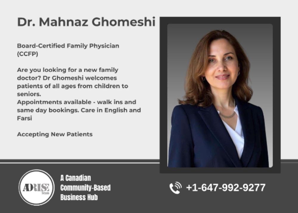 Dr.Mahnaz Ghomeshi DOCTORS AND NURSES AT HOME Toronto (GTA)