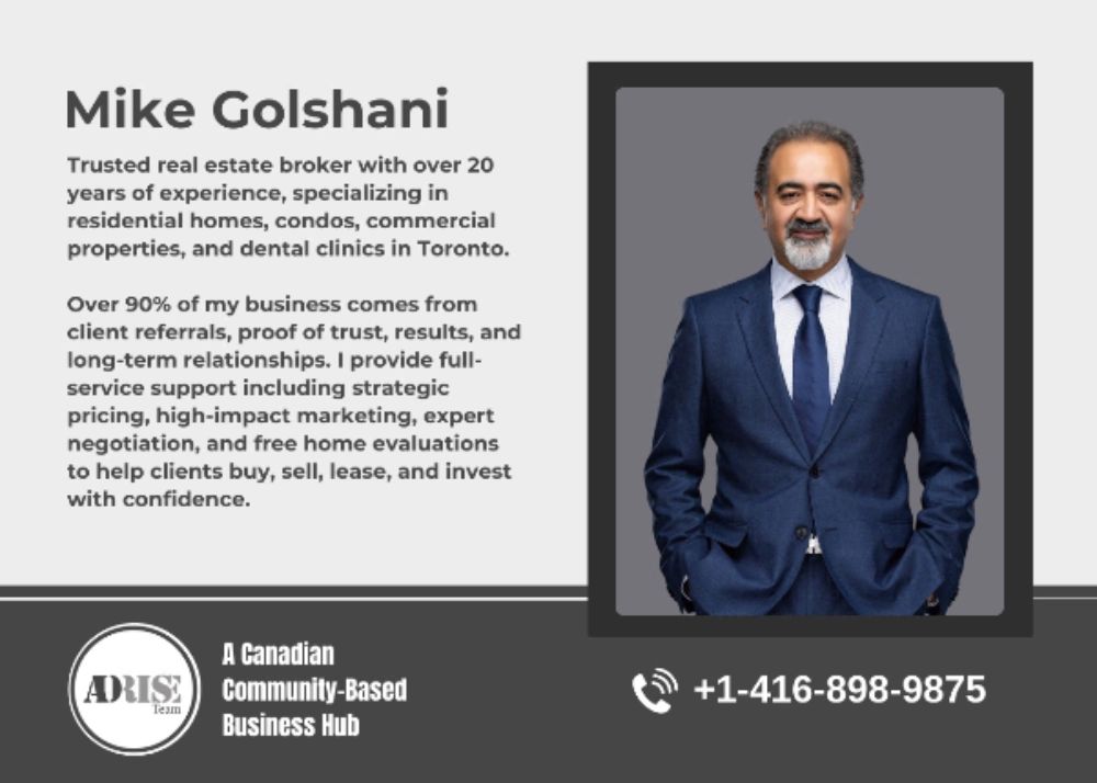 Mike(Arash) Golshani REAL ESTATE BROKERS & AGENTS Toronto (GTA)