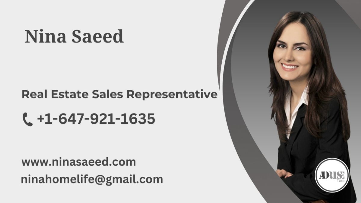 Nina Saeed REAL ESTATE BROKERS & AGENTS Toronto (GTA)
