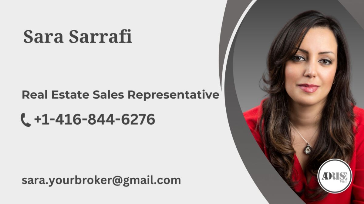 Sara Sarrafi REAL ESTATE BROKERS & AGENTS Toronto (GTA)