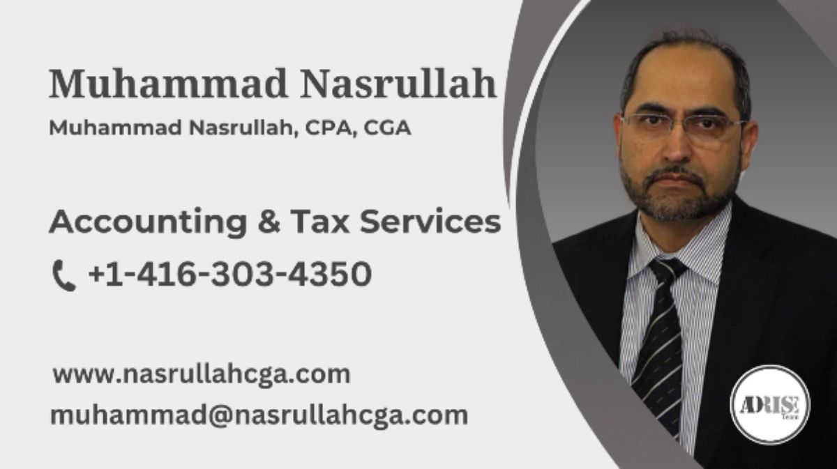 Muhammad Nasrullah, CPA, CGA ACCOUNTING AND TAX SERVICES Toronto (GTA)